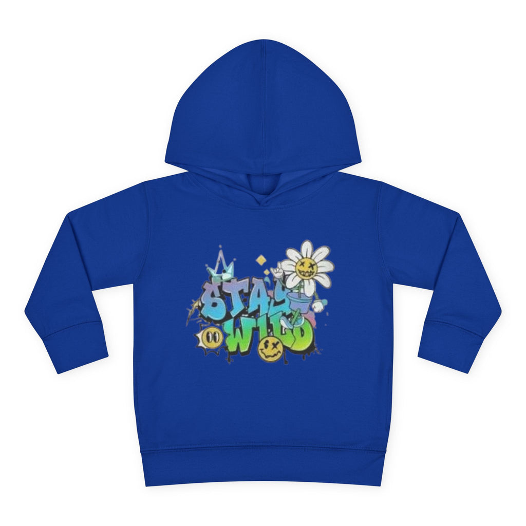 Toddler Hoodie — 'Stay Wild' Graffiti Daisy Pullover