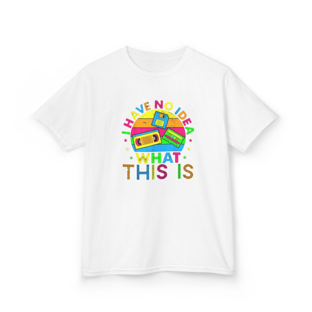 Kids T-Shirt — "I Have No Idea What This Is" Colorful Retro Toy Graphic