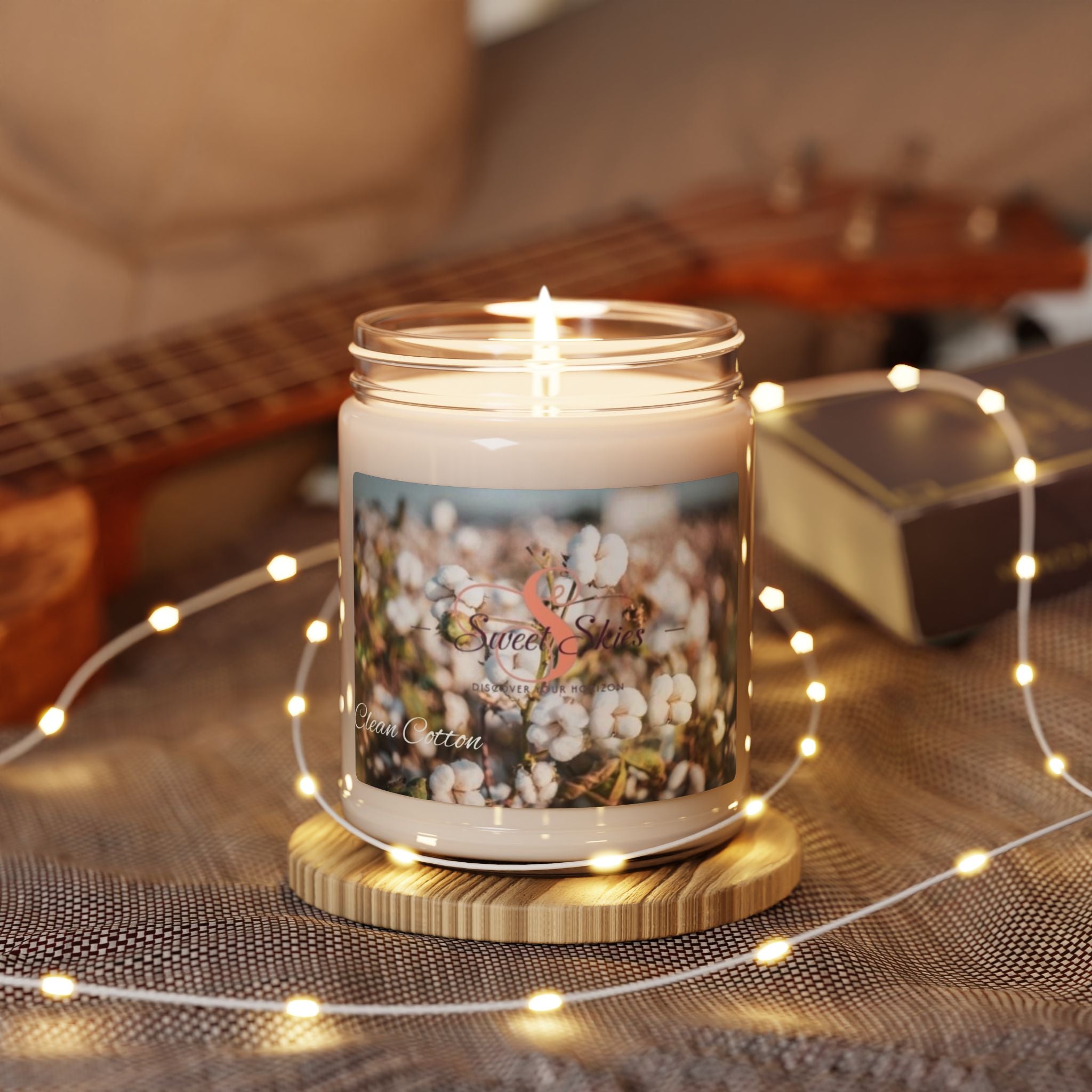 Cotton Blossom Scented Soy Candle — 9oz Jar (Sweet Scent)