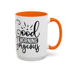 Good Morning Gorgeous Accent Coffee Mug – 11/15oz Pink Interior