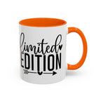 Limited Edition Accent Coffee Mug — Pink Interior, 'Limited Edition' Graphic (11/15oz)