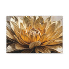 Golden Dahlia Matte Canvas Wall Art — Stretched 1.25"