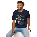 Mardi Gras Jester Alligator T-Shirt — Carnival Croc Graphic Tee