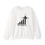 Crewneck Sweatshirt — "Get Connected" Cross Signal Christian Faith Pullover