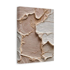 Neutral Textured Abstract Canvas Print — Beige & Cream Wall Art, Matte Stretched 1.25"