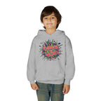 Youth Hoodie — "Embrace the Weird" Colorful Graffiti Graphic
