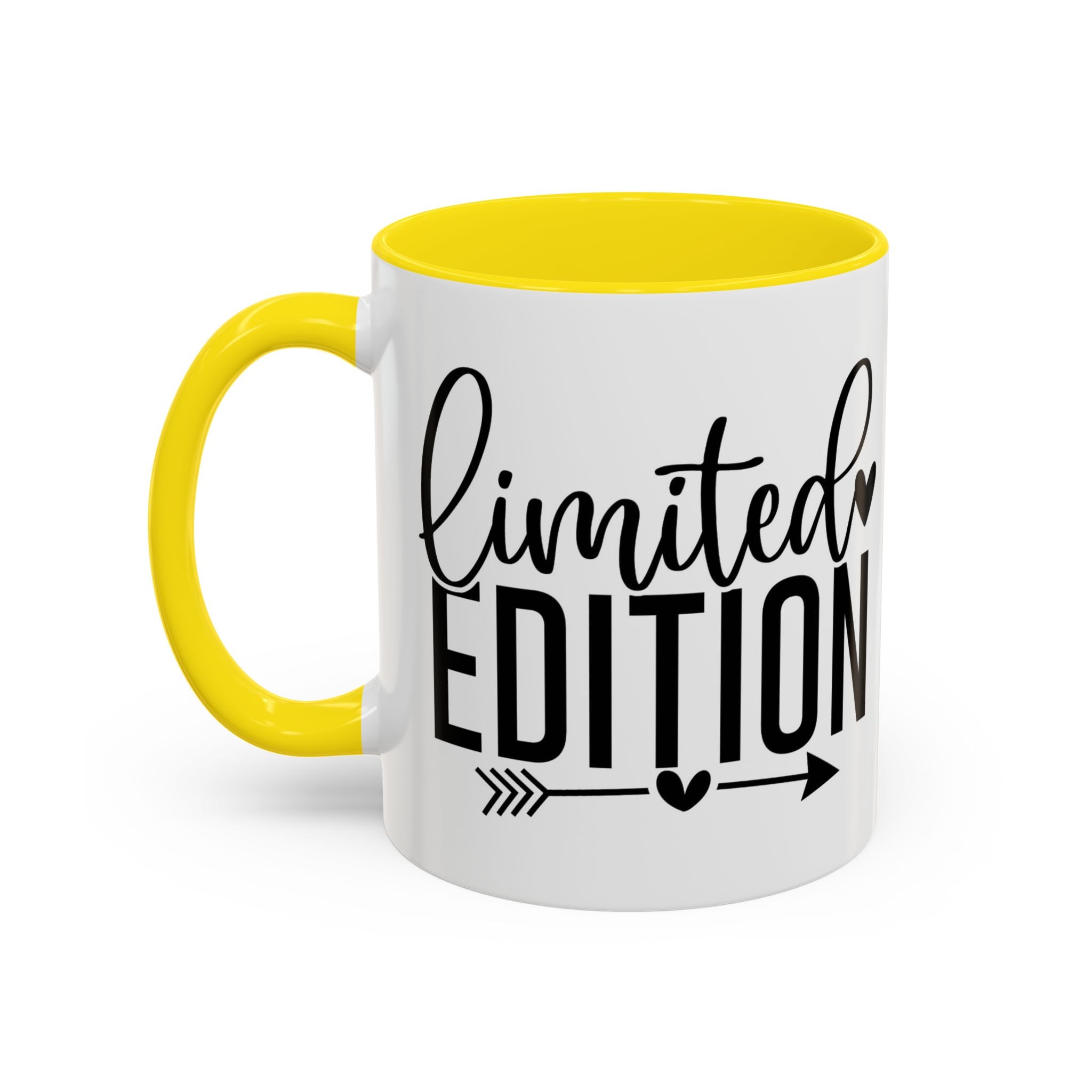 Limited Edition Accent Coffee Mug — Pink Interior, 'Limited Edition' Graphic (11/15oz)
