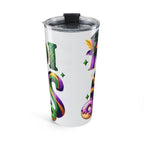 Carnival Mardi Gras 20oz Tumbler — Colorful Leopard & Fleur-de-Lis Design