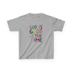 Kids Tee — "God Is Good All The Time" Colorful Faith Graphic