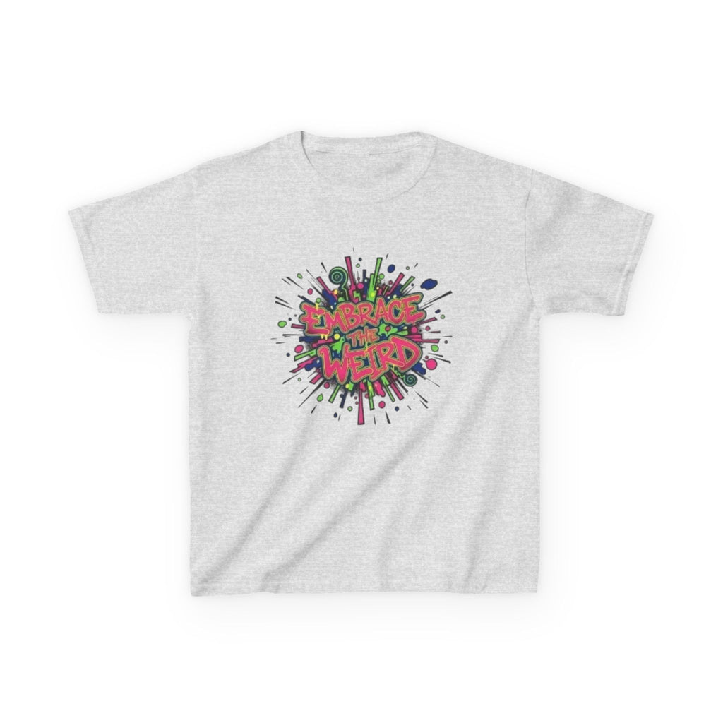 Kids T-Shirt — "Embrace Your Weird" Colorful Splash Graphic