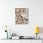 Neutral Textured Abstract Canvas Print — Beige & Cream Wall Art, Matte Stretched 1.25"