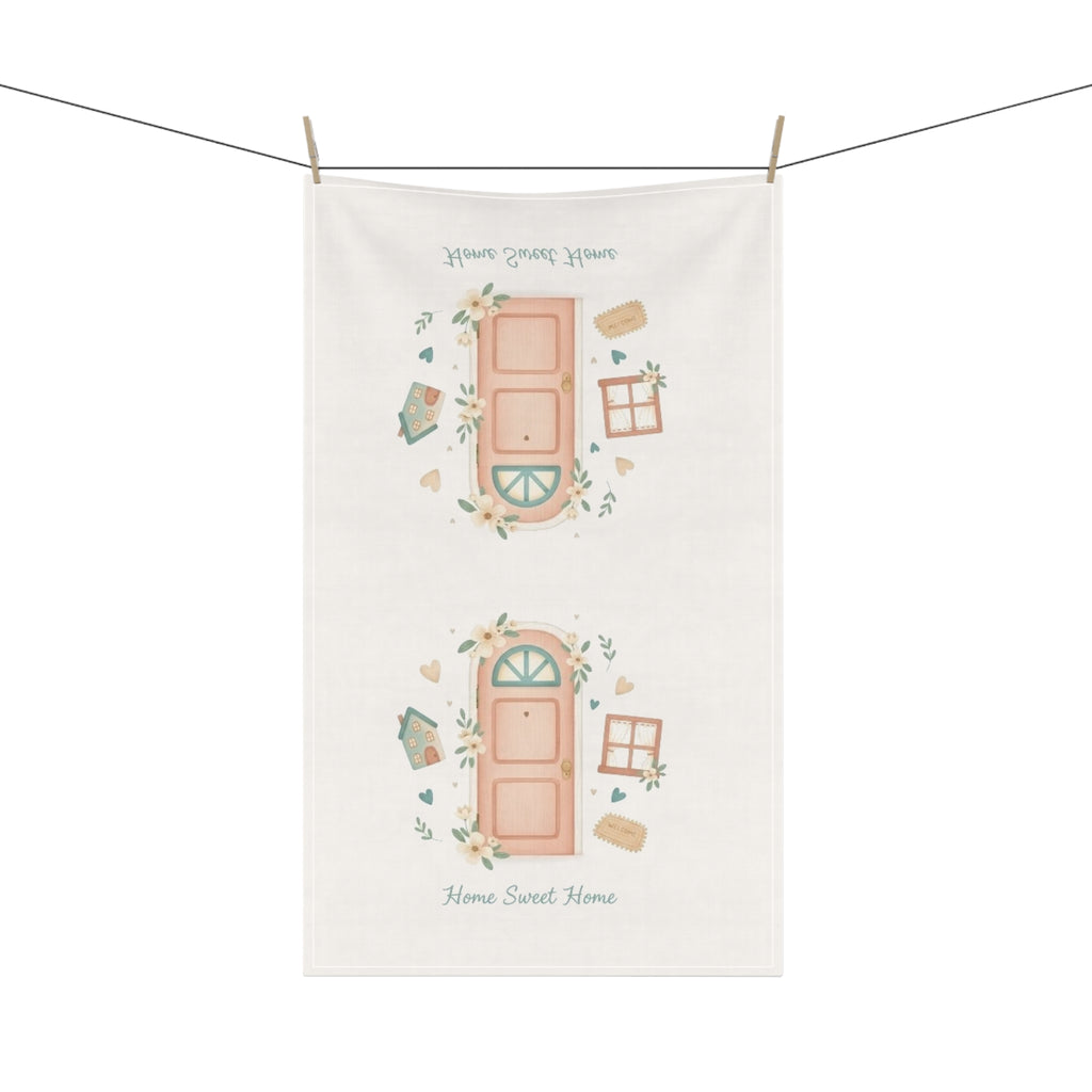 Home Sweet Home Tea Towel — Cottage Door Kitchen Dish Towel (Set)