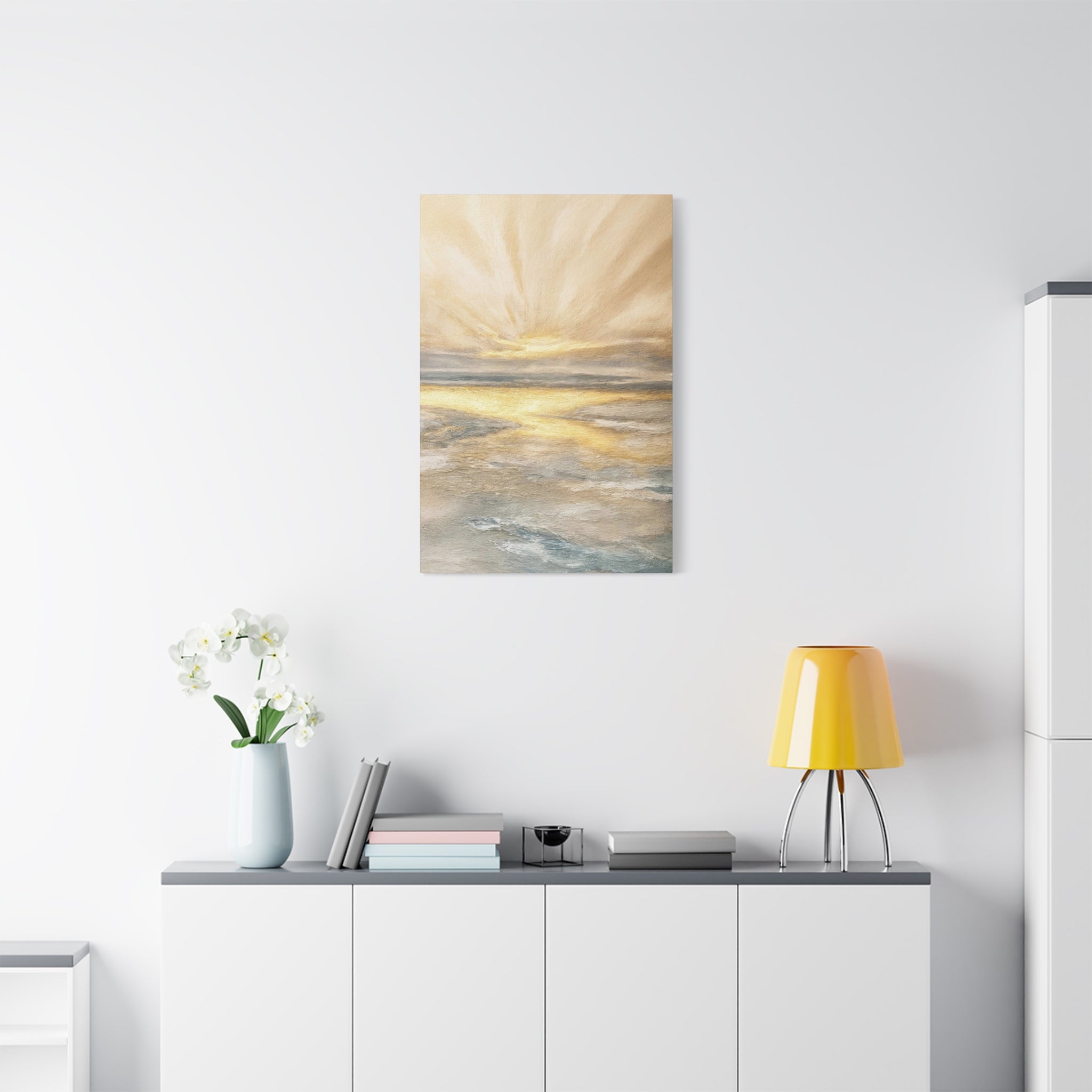 Golden Sunrise Seascape Canvas