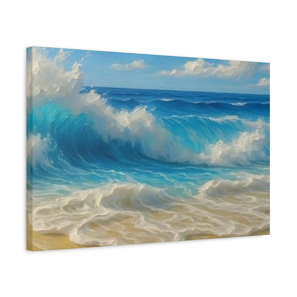 Sunny Beach Waves-Matte Canvas, Stretched, 1.25"