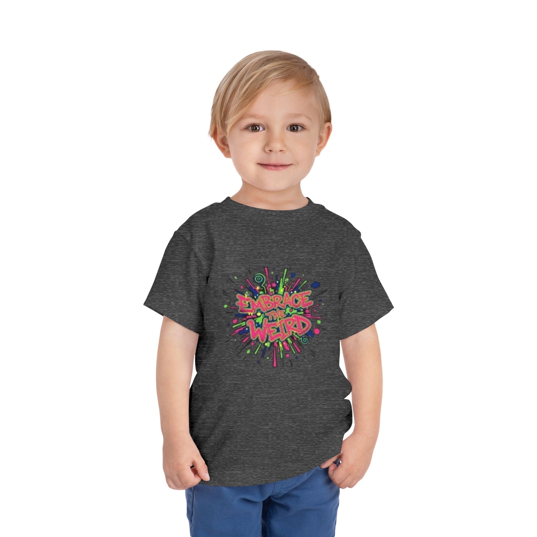 Toddler Tee — 'Embrace Your Weird' Colorful Graffiti Kids Shirt