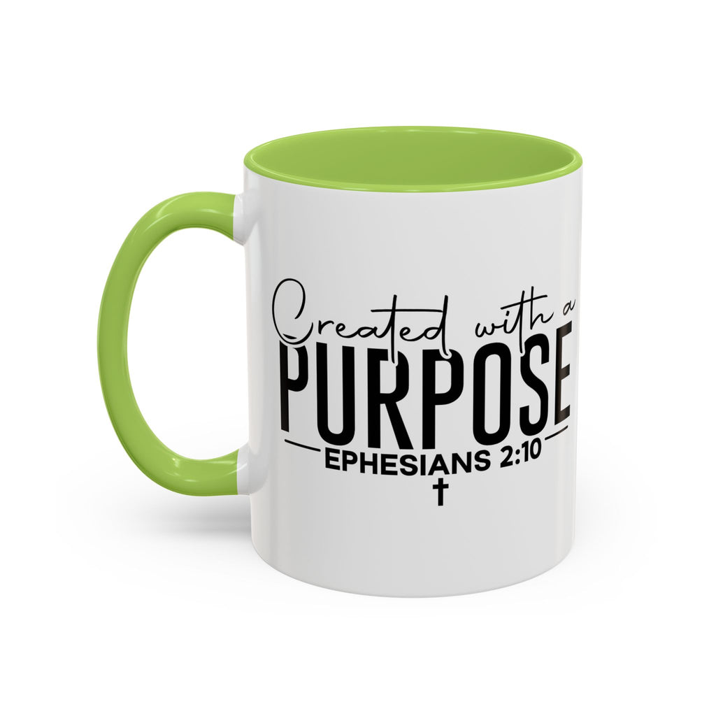 Created with a Purpose Ceramic Mug — Inspirational Ephesians 2:10 Coffee Cup