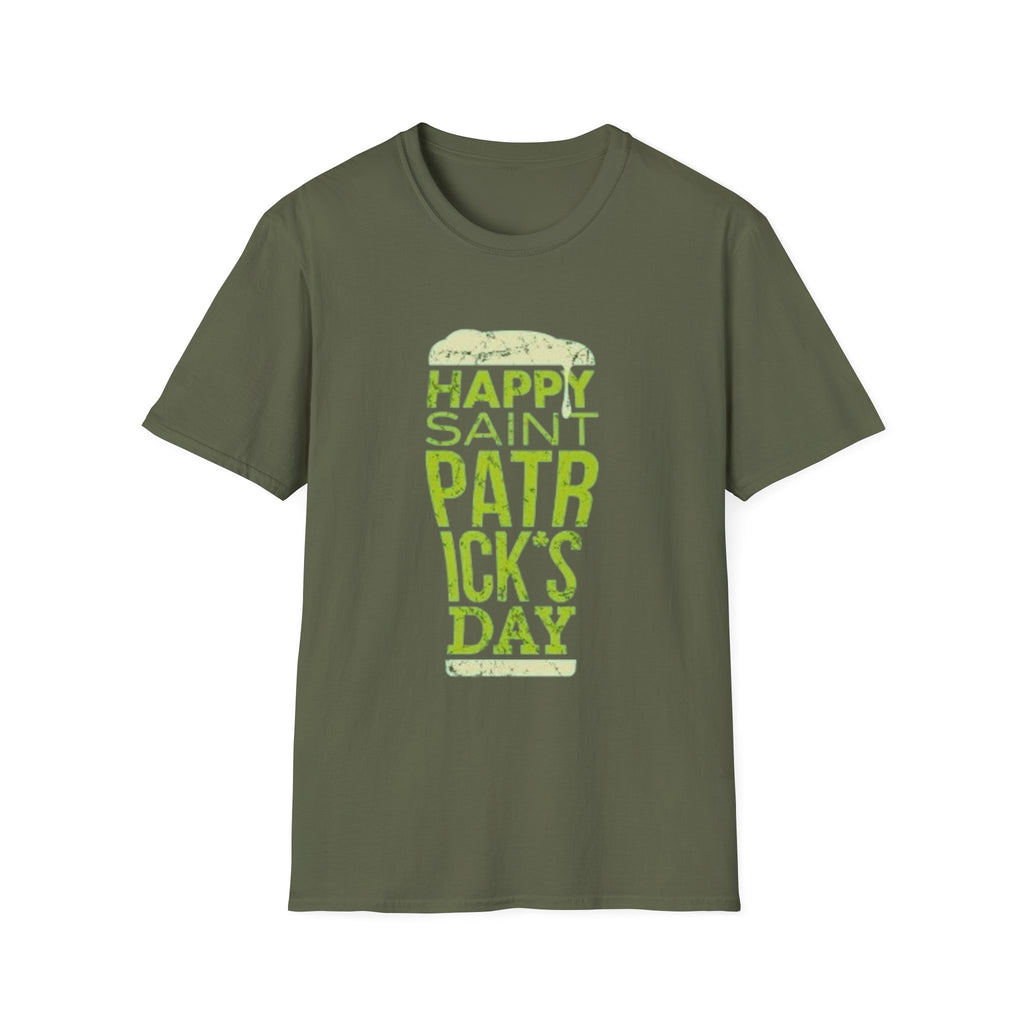 Saint Patrick's Day Beer Tee — "Happy Saint Patrick's Day" Pint Graphic T-Shirt