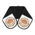 Thanksgiving Turkey Oven Mitts - Quilted Double Oven Gloves for Holiday Cooking