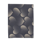 Velveteen Plush Blanket — Cozy Shadow Heart Pattern Throw