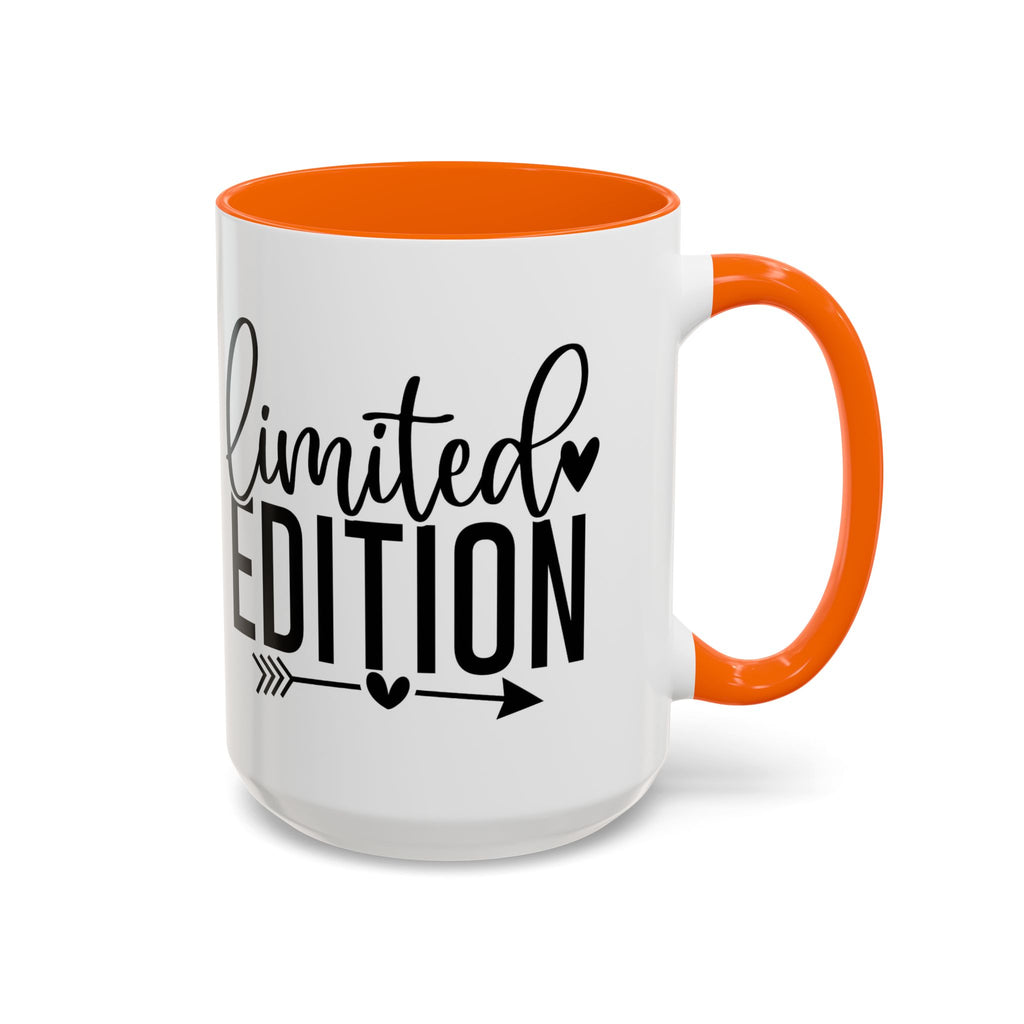 Limited Edition Accent Coffee Mug — Pink Interior, 'Limited Edition' Graphic (11/15oz)