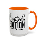 Limited Edition Accent Coffee Mug — Pink Interior, 'Limited Edition' Graphic (11/15oz)