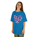 Kids Heart Doodle Tee — Cute Pink Valentine Heart Graphic Shirt