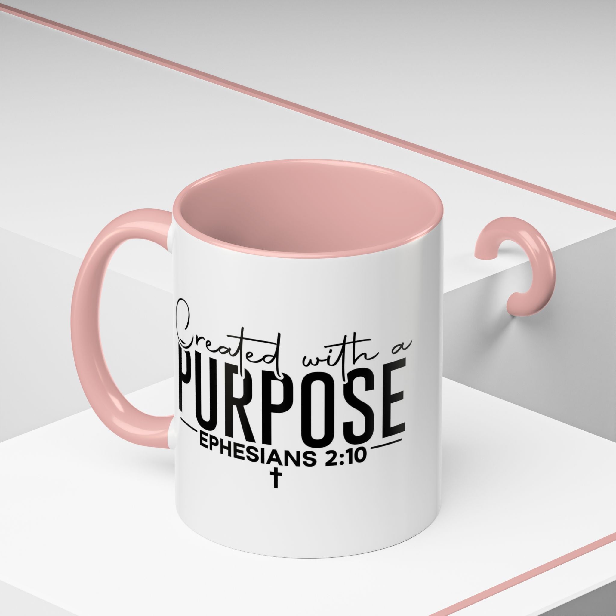 Created with a Purpose Ceramic Mug — Inspirational Ephesians 2:10 Coffee Cup