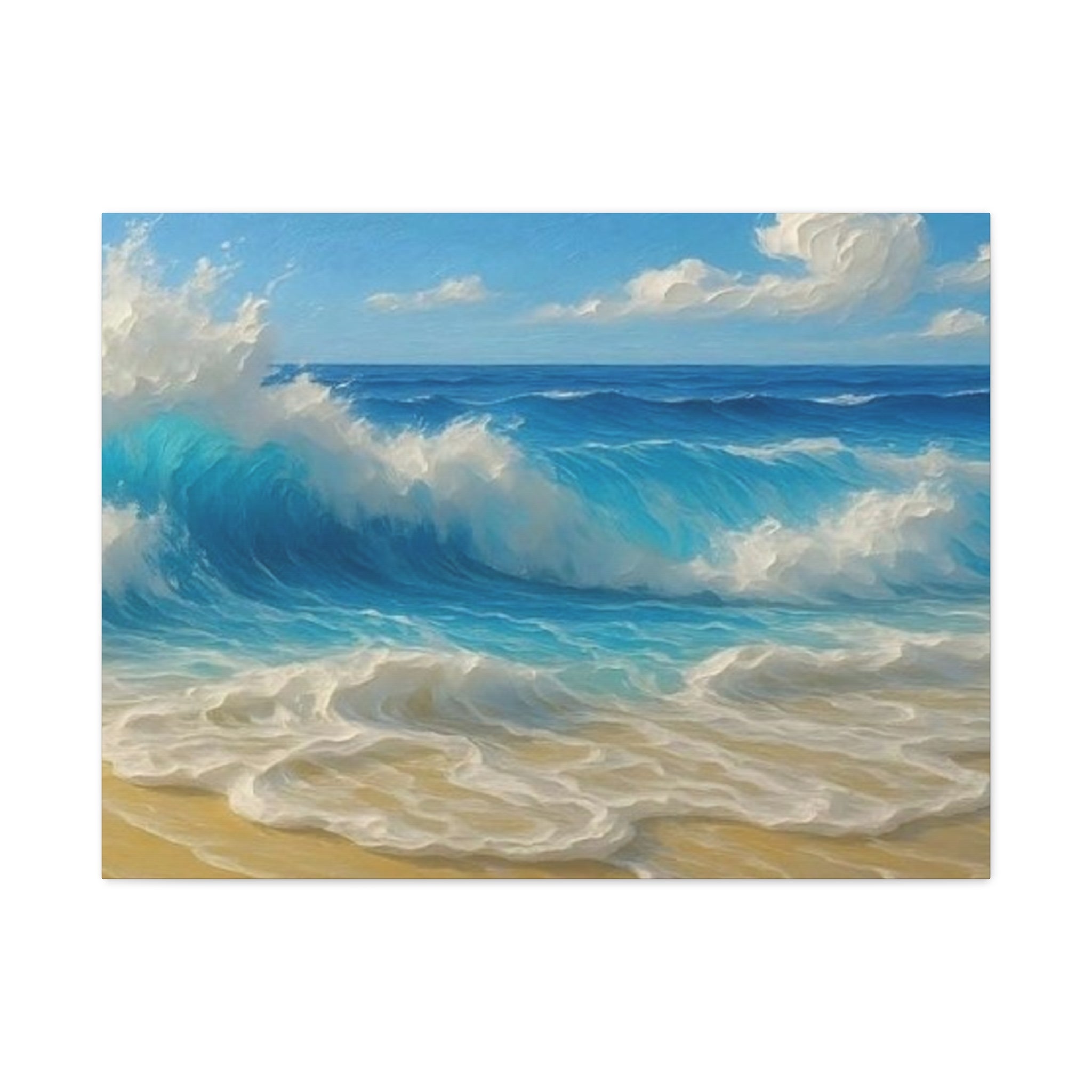 Sunny Beach Waves-Matte Canvas, Stretched, 1.25"