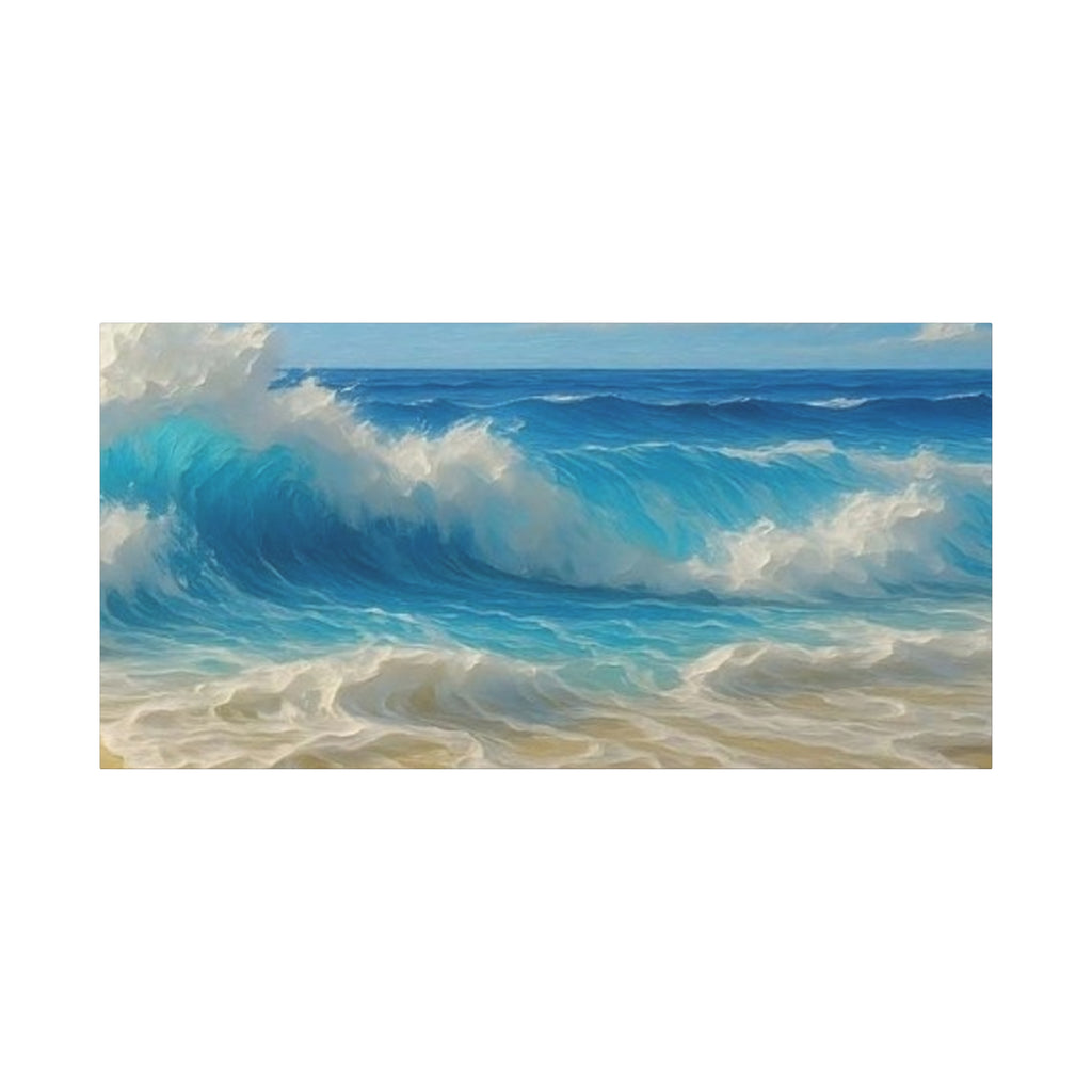 Sunny Beach Waves-Matte Canvas, Stretched, 1.25"
