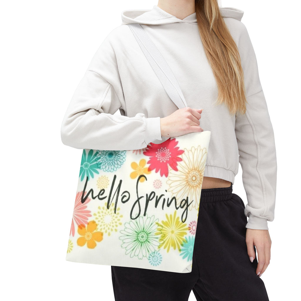 Hello Spring Floral Tote