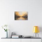 Abstract Gold Landscape Canvas Wall Art — Matte Stretched 1.25"