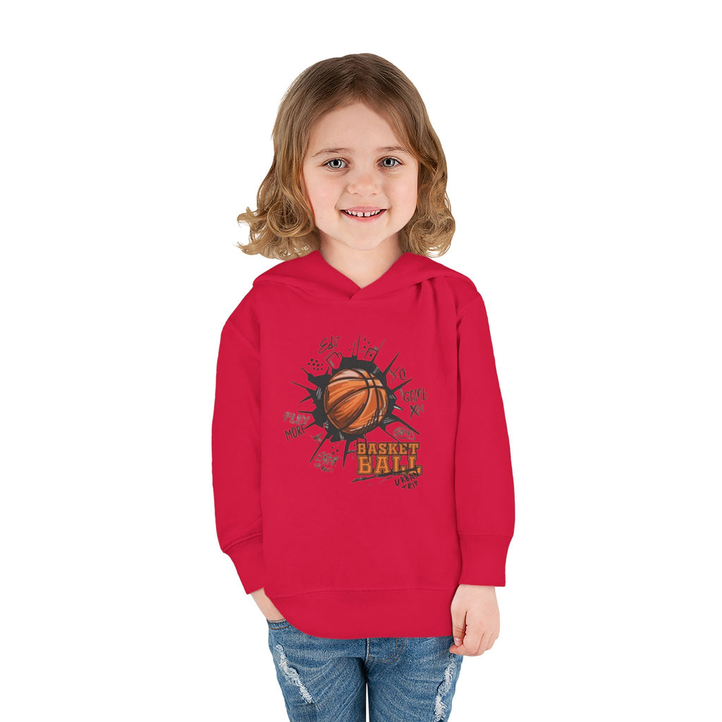 Toddler Basketball Hoodie – 'Ball' Graphic Pullover for Kids