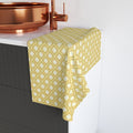 Yellow Lattice Hand Towel — Geometric Kitchen & Bath Accent