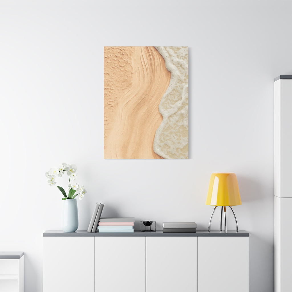 Coastal Beach Canvas Print – Sandy Shoreline Wall Art