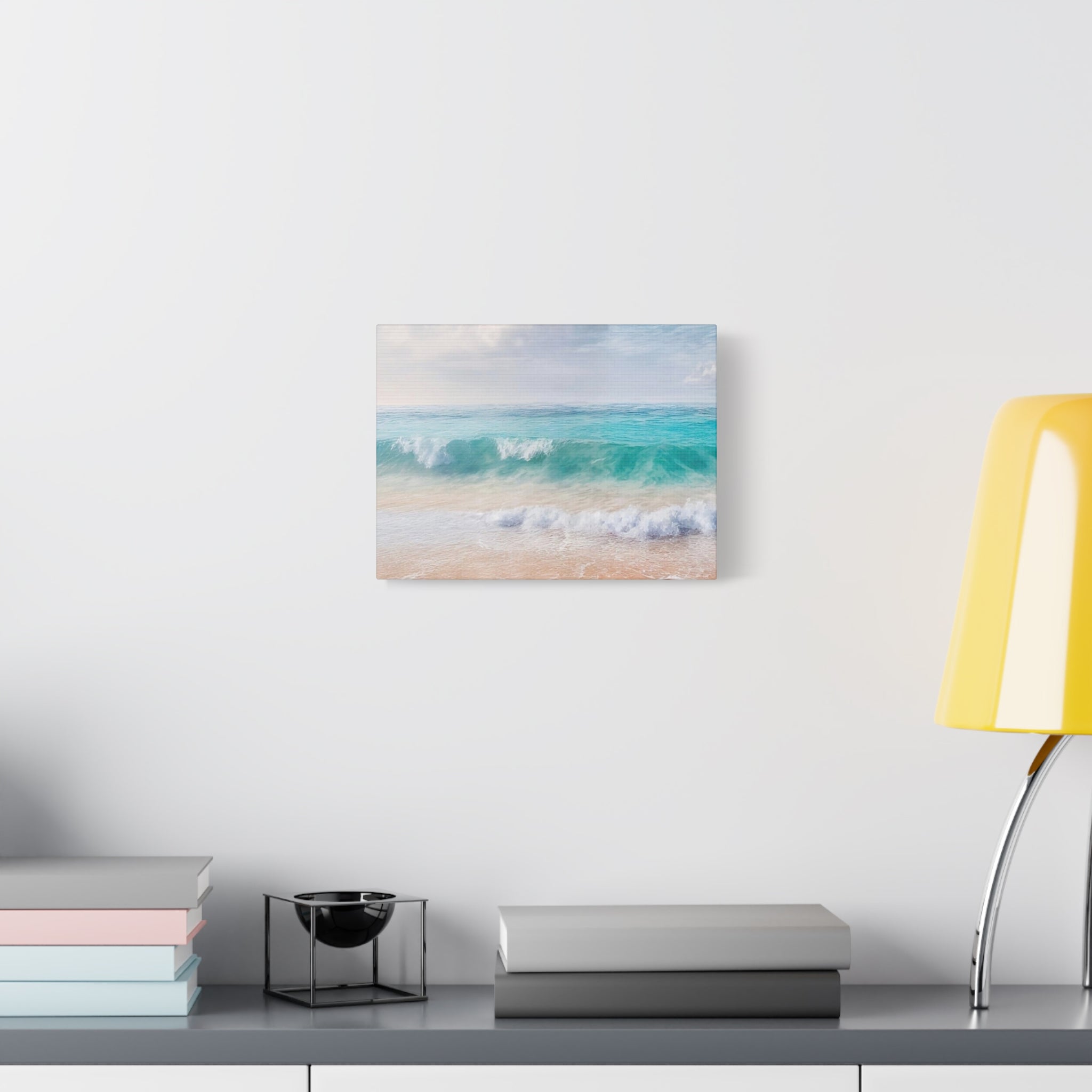 Seaside Waves Matte Canvas Print — Tranquil Beach Wall Art, Stretched 1.25"