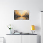 Abstract Gold Landscape Canvas Wall Art — Matte Stretched 1.25"