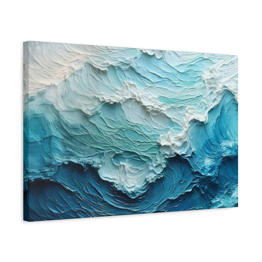Ocean Waves Texture Matte Canvas Print