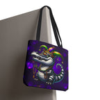 Mardi Gras Gator Tote Bag — Festive Jester Alligator Print