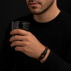 Brown Rope Bracelet – Men’s Minimalist Bracelet with Black Magnetic Clasp-1