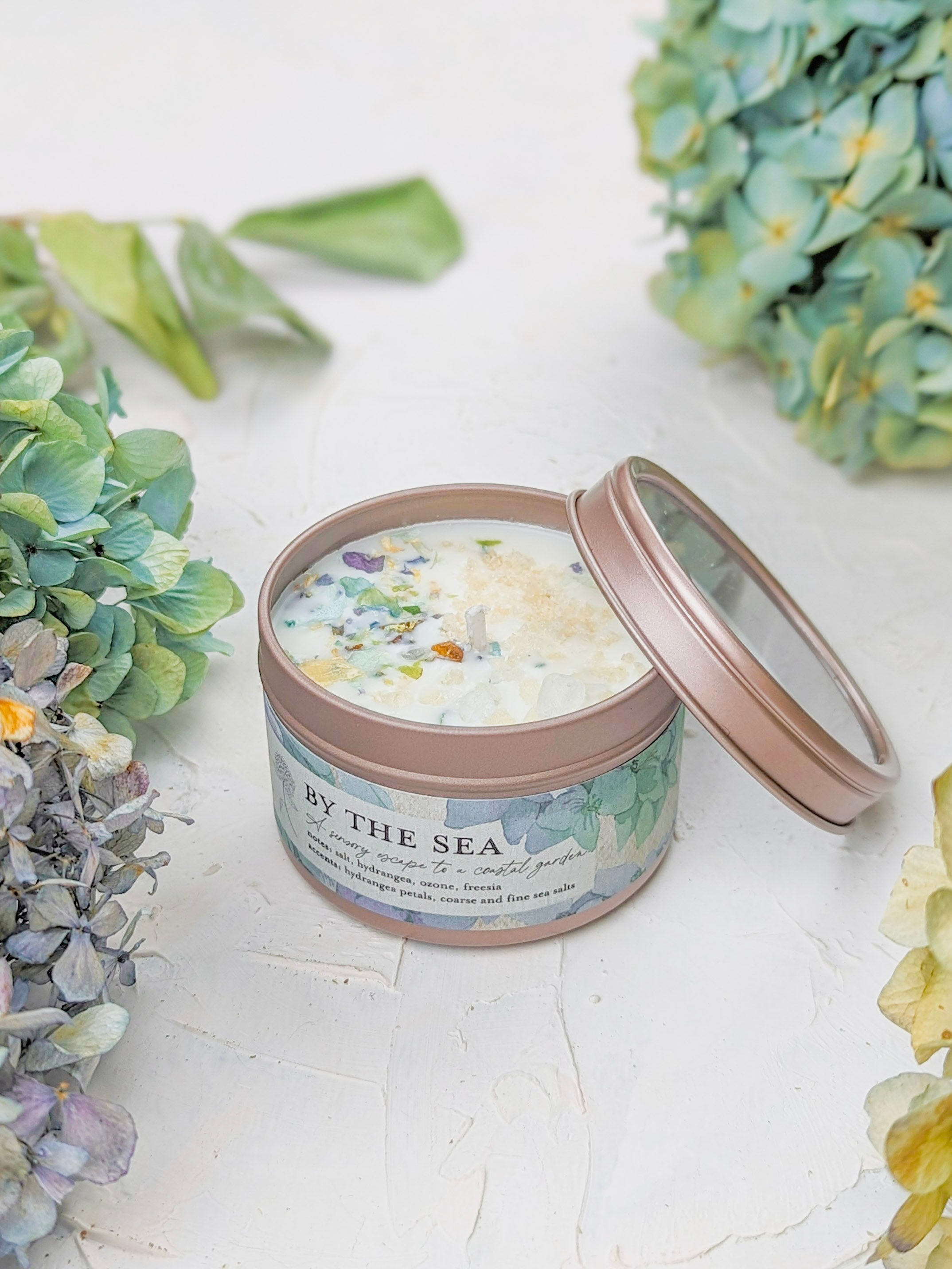 BY THE SEA Hydrangea Sea Salt Candle