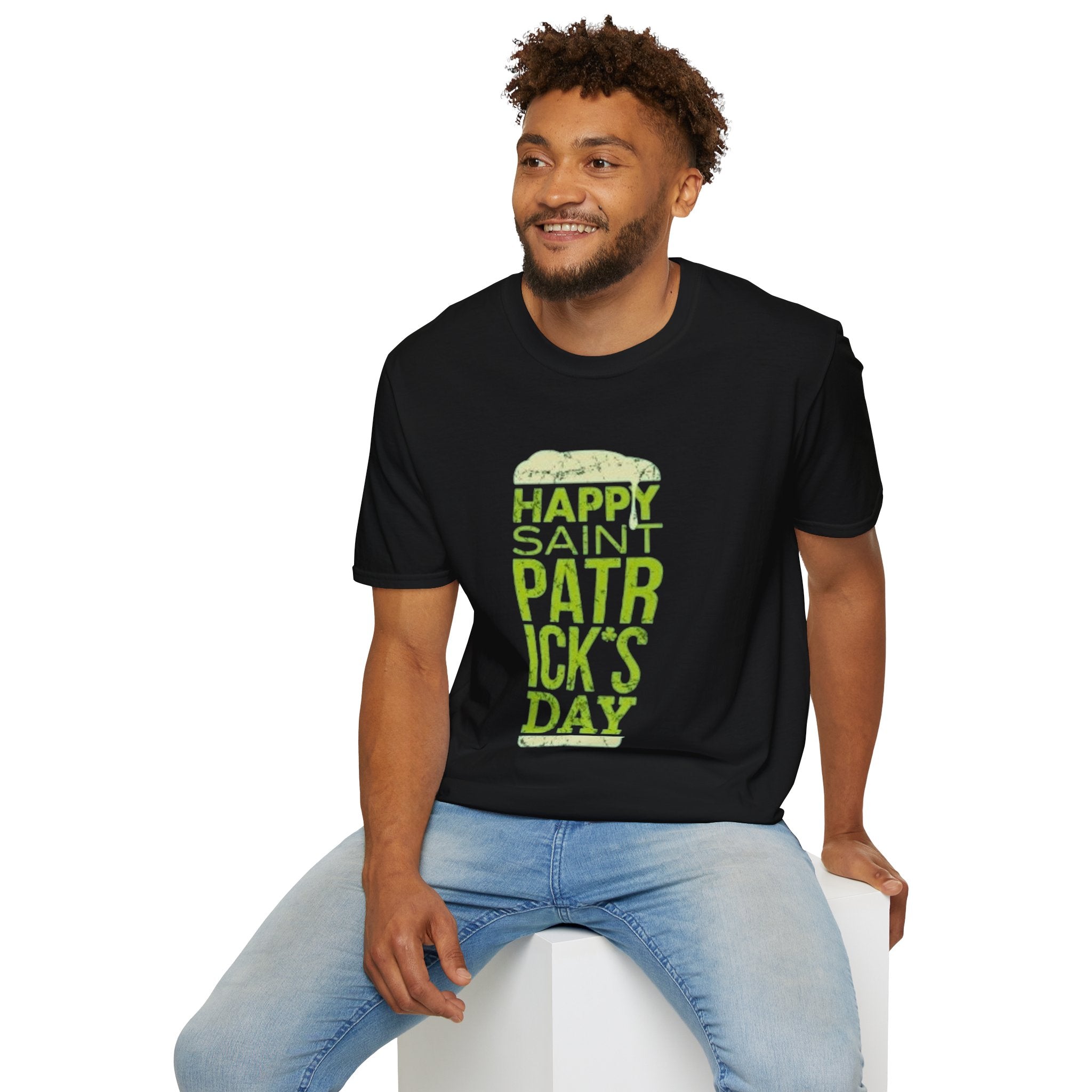 Saint Patrick's Day Beer Tee — "Happy Saint Patrick's Day" Pint Graphic T-Shirt