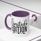 Limited Edition Accent Coffee Mug — Pink Interior, 'Limited Edition' Graphic (11/15oz)