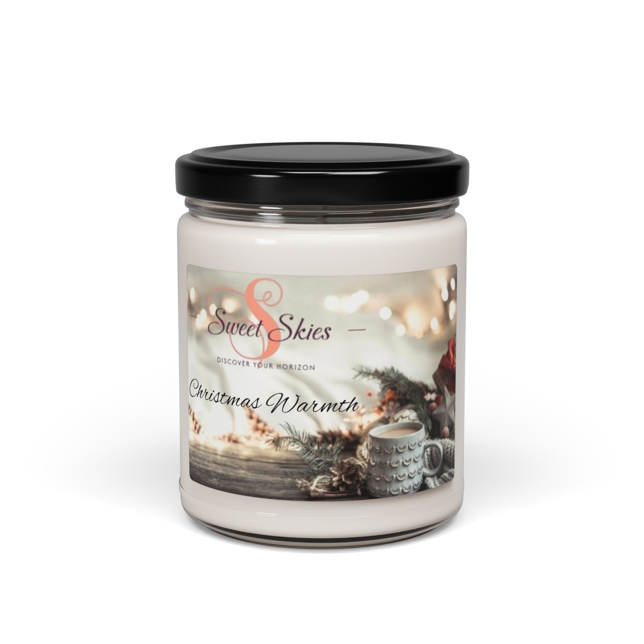 Christmas Warmth Scented Soy Candle – 9oz Holiday Aromatherapy Jar
