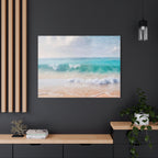 Seaside Waves Matte Canvas Print — Tranquil Beach Wall Art, Stretched 1.25"