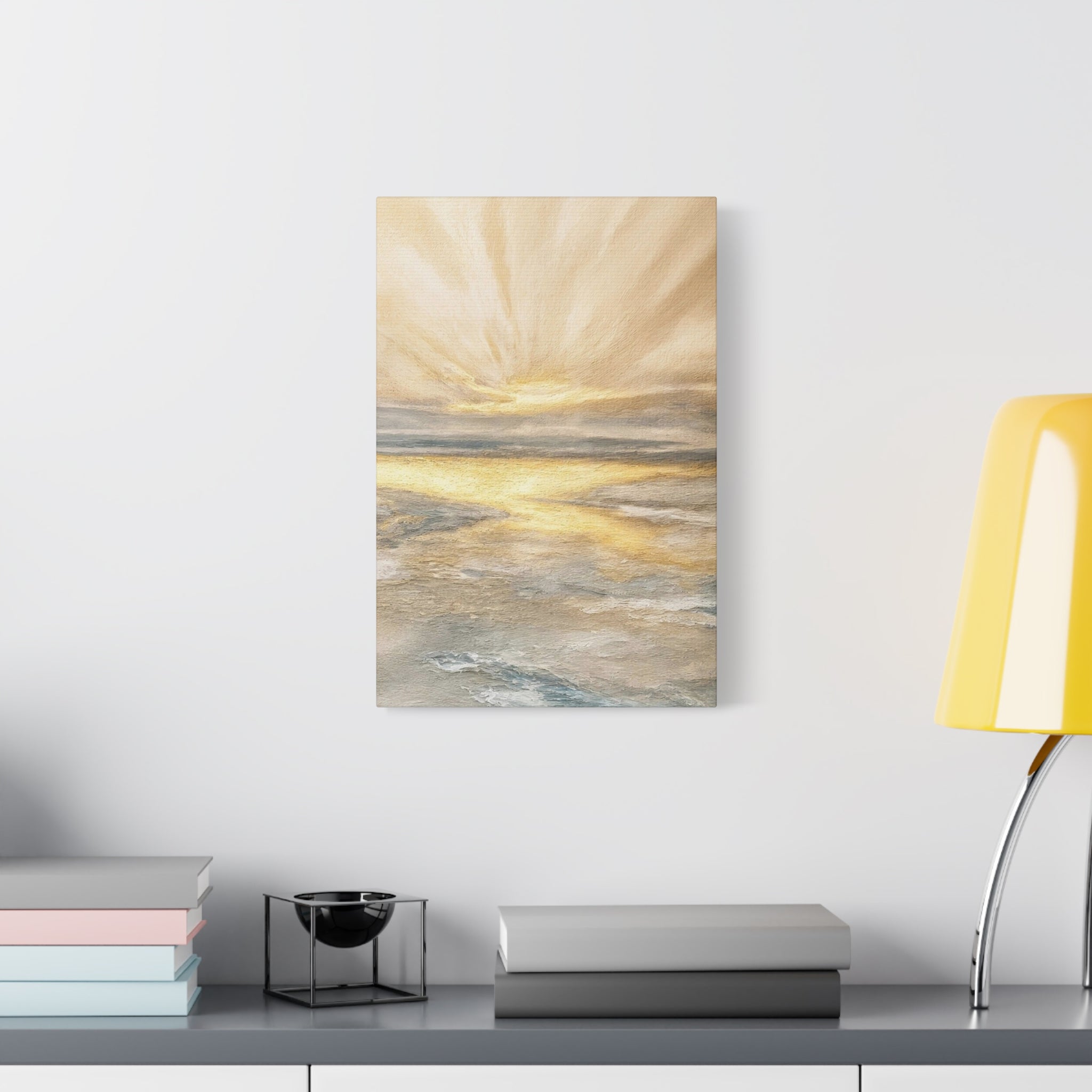 Golden Sunrise Seascape Canvas