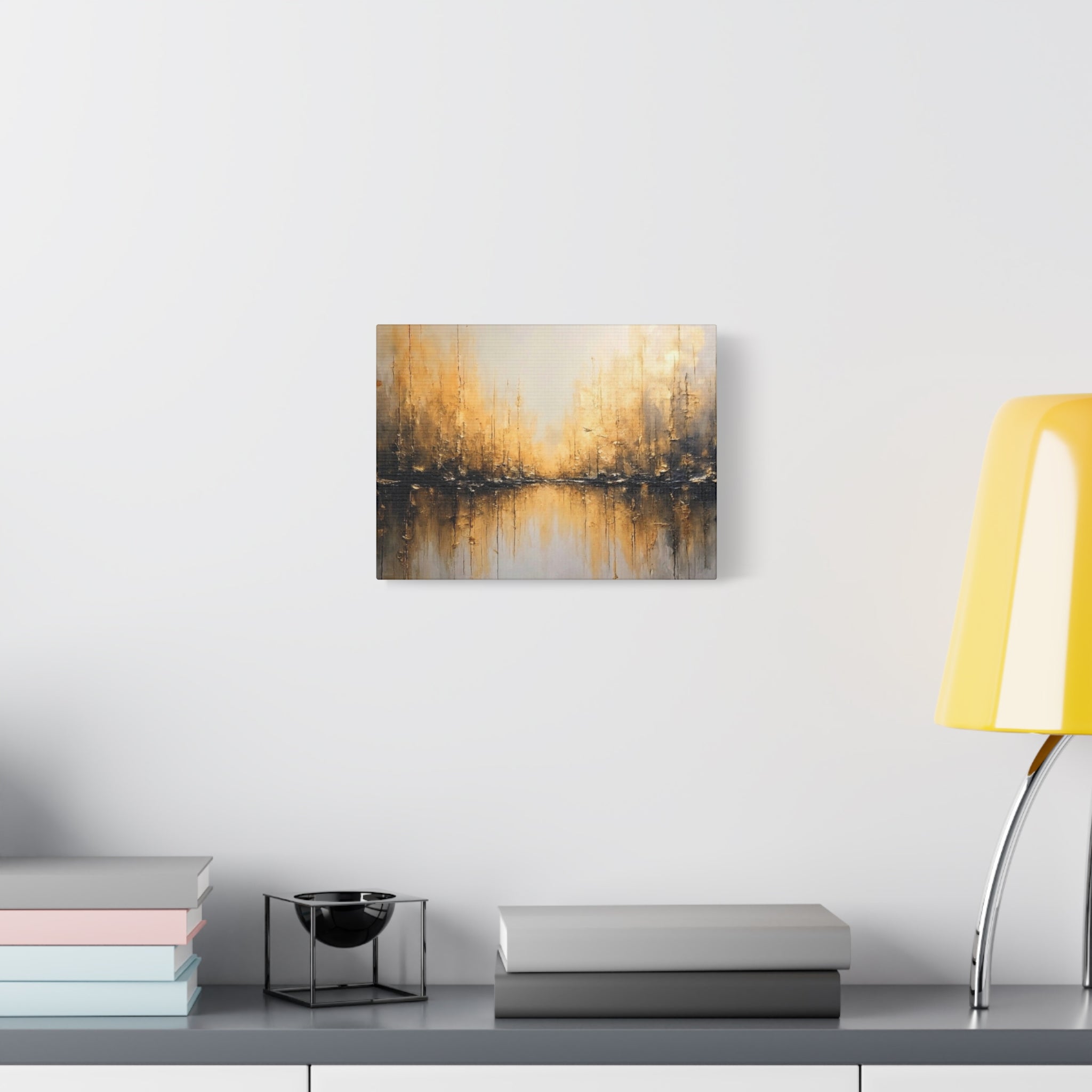 Abstract Gold Landscape Canvas Wall Art — Matte Stretched 1.25"