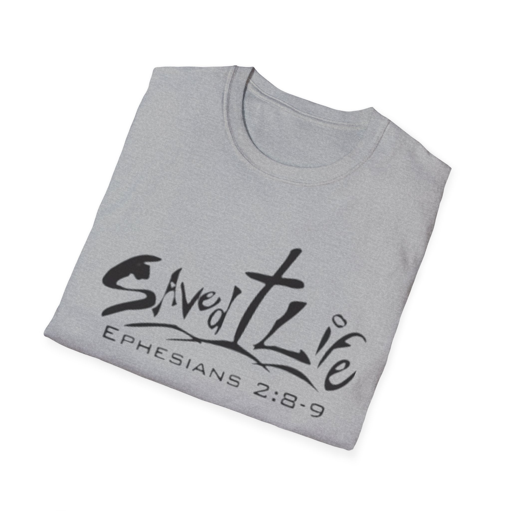 Saved & Live T-Shirt — Ephesians 2:8-9 Christian Faith Tee
