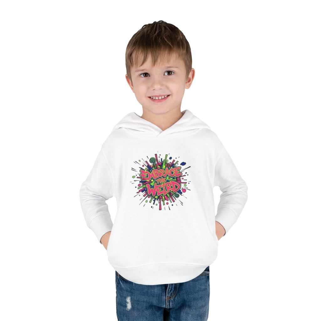 Toddler Hoodie — 'Dance Like a Weird' Colorful Graffiti Pullover