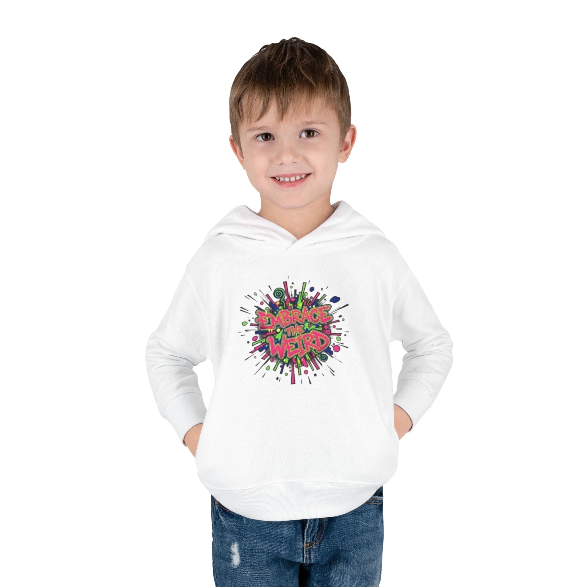 Toddler Hoodie — 'Dance Like a Weird' Colorful Graffiti Pullover
