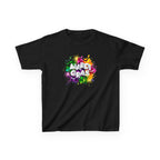 Mardi Gras Kids T‑Shirt — Colorful Paint Splash Design